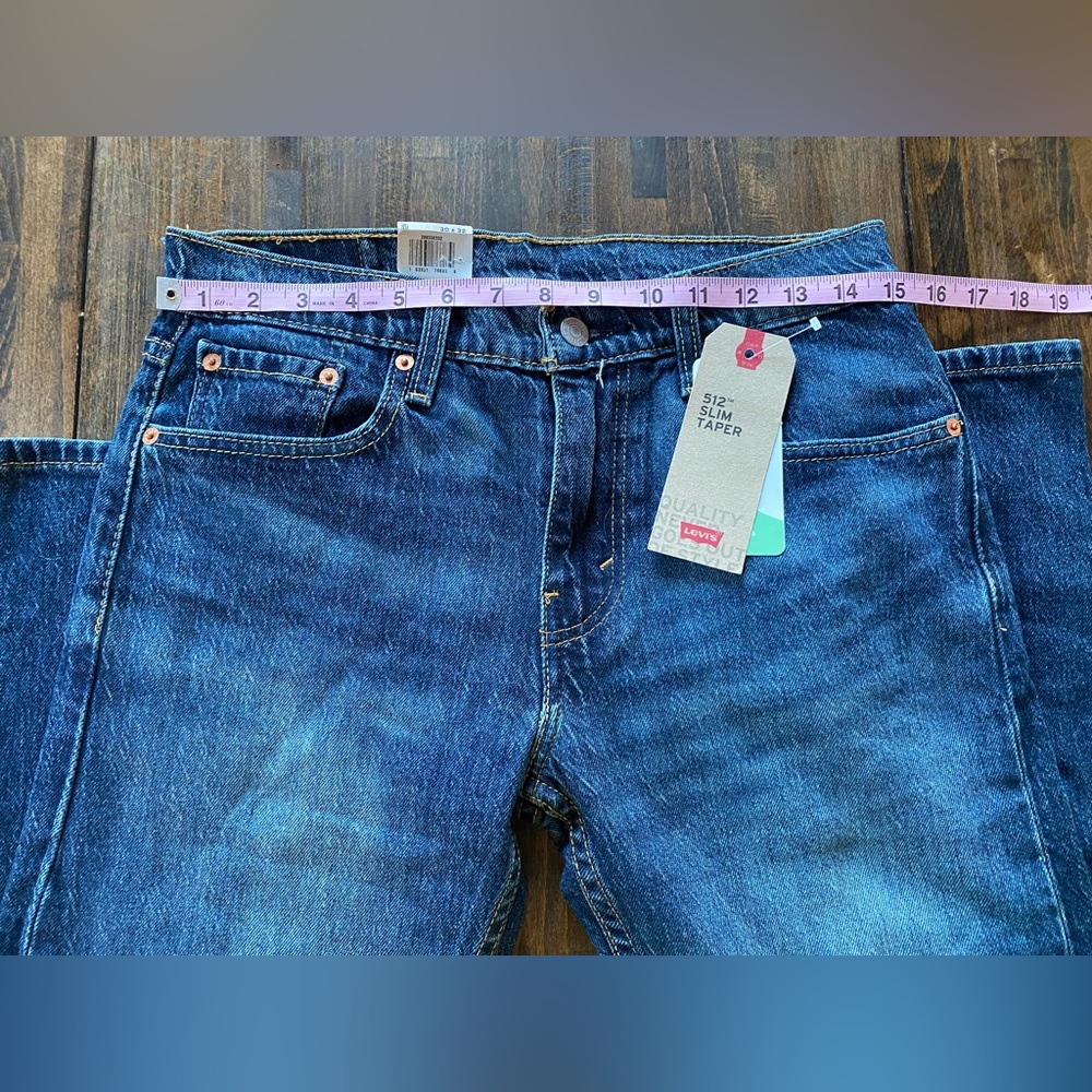 Levis 512 Jeans Mens 30x32 Blue Slim Fit Tapered Leg Denim Pants Stretch NWT - Picture 13 of 15
